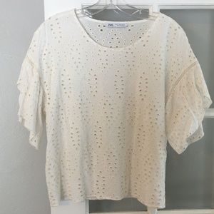 Zara Eyelet Top